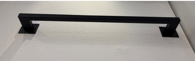 TOALHEIRO SIMPLES 300MM MANNA INOX PRETO