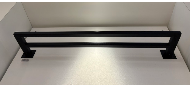 TOALHEIRO DUPLO 600MM MANNA INOX PRETO