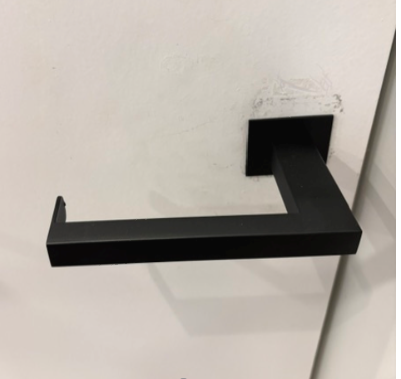 PAPELEIRA SIMPLES MANNA INOX PRETO