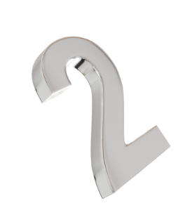 [0000002370514] ALGARISMO "2" IL-CAIXA-20 CM INOX POLIDO