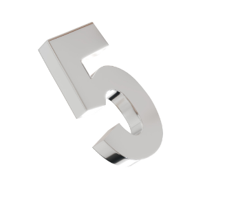 [0000002370247] ALGARISMO "5" IL-CAIXA-10 CM INOX POLIDO